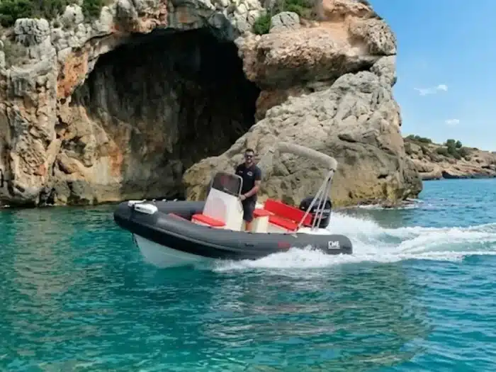 CNC 510 RIB Boat Rental Alghero coastal cruising no license required