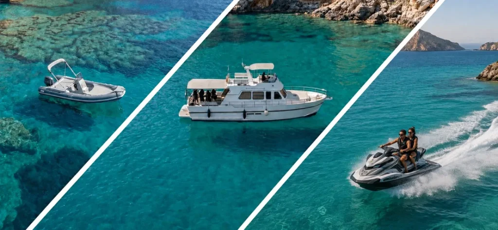 Alquiler de barcos, excursiones en barco y motos de agua en Alghero con Ares Turismo