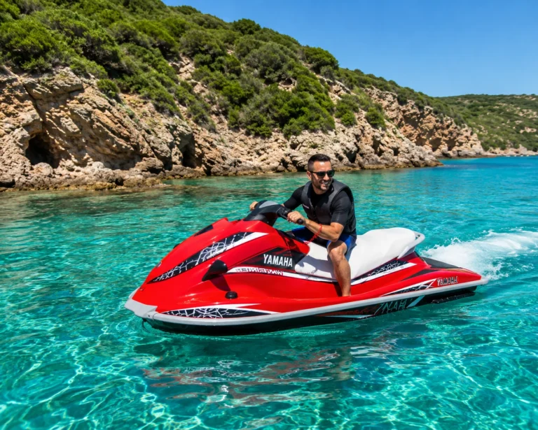 Noleggio moto d'acqua ad Alghero con Yamaha WaveRunner nelle acque cristalline della costa